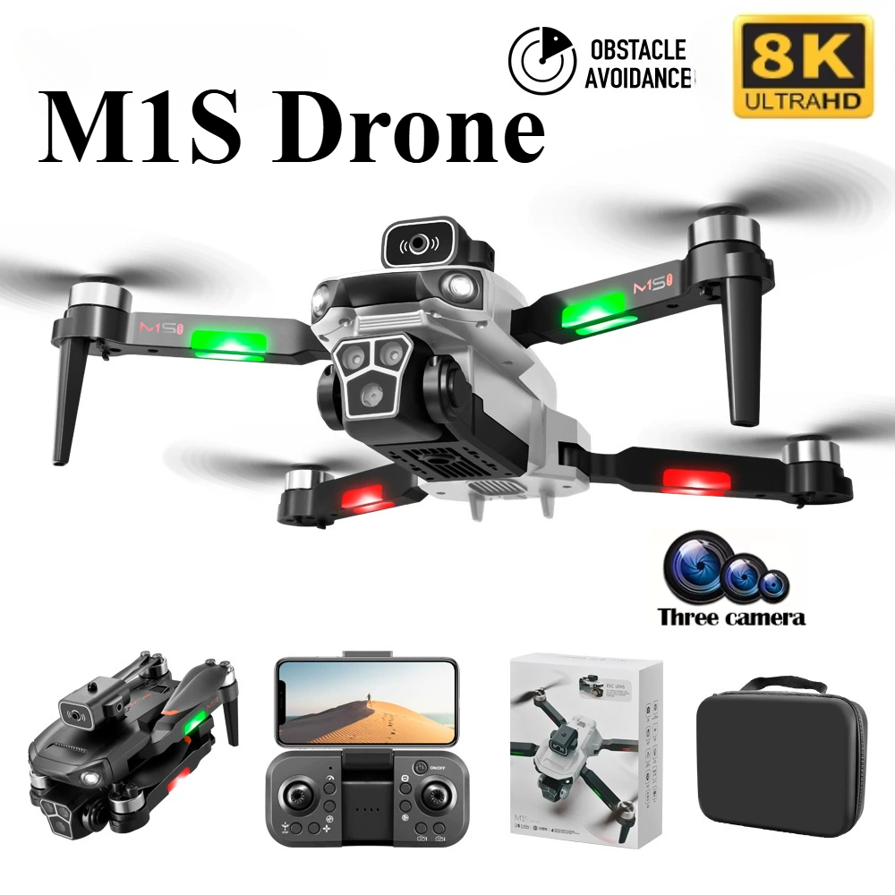 Jjrc Drone X12 - M1S Drohne 8K Professionelle Dreifachkamera Hindernisvermeidung